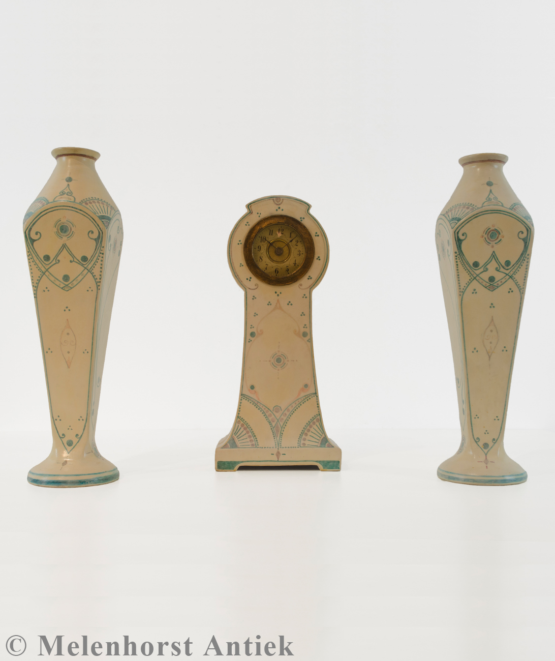 Jugendstil Pendule Set