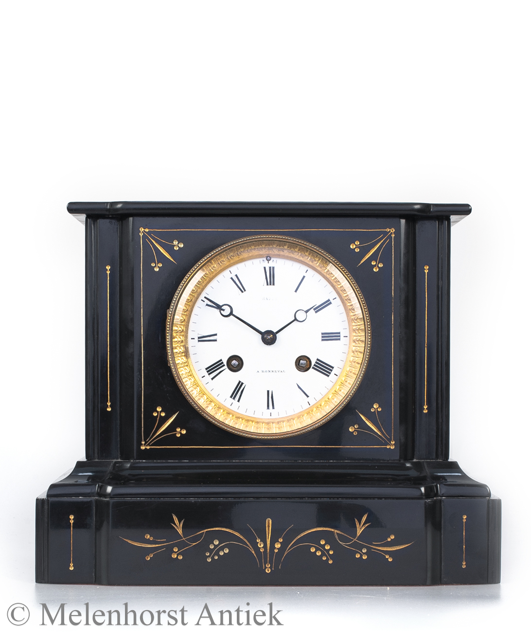 Schwarzer Marmorpendule